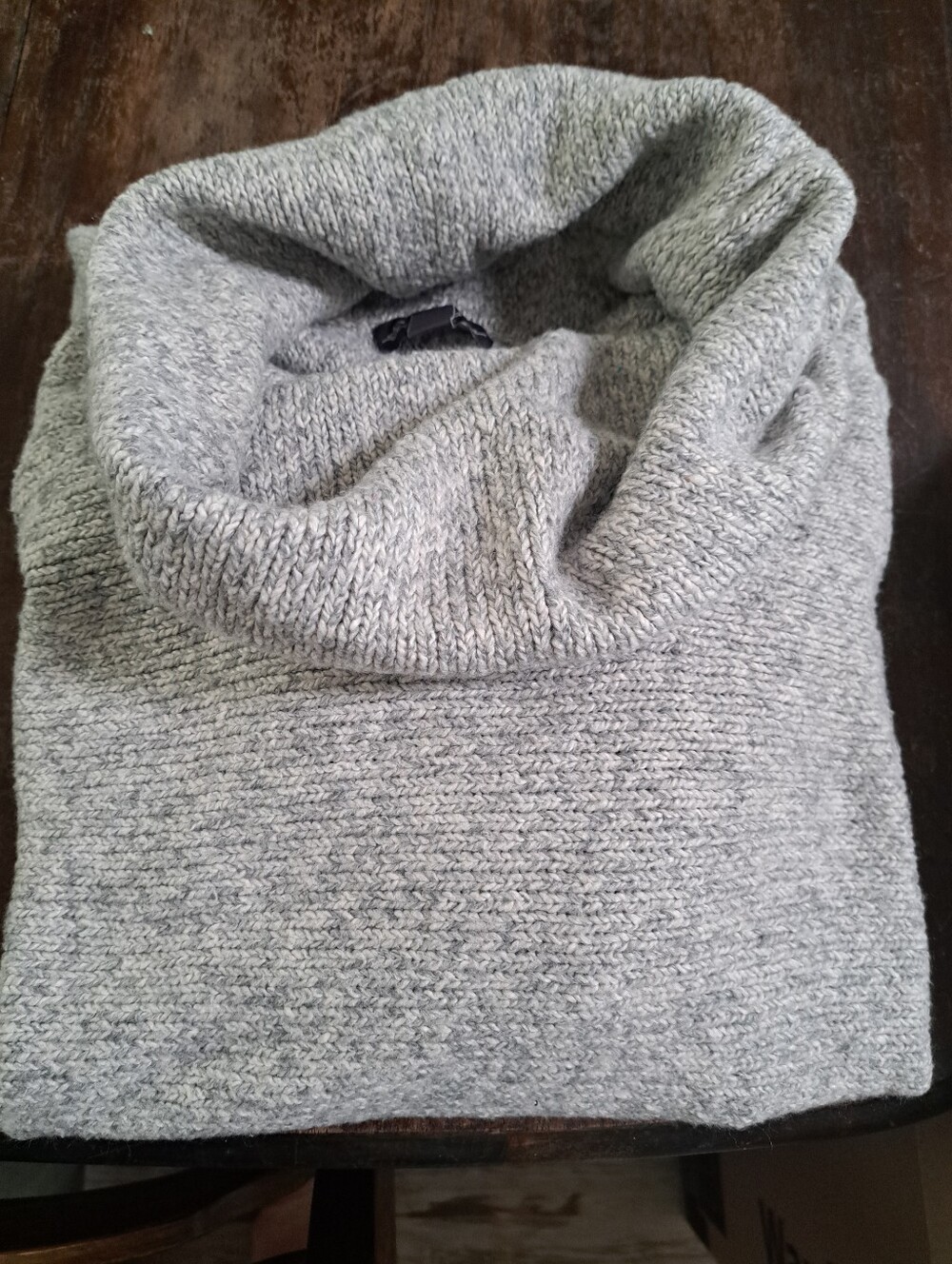 Eddie Bauer Heather Gray Marbled Cowl Neck Sweater Size XL